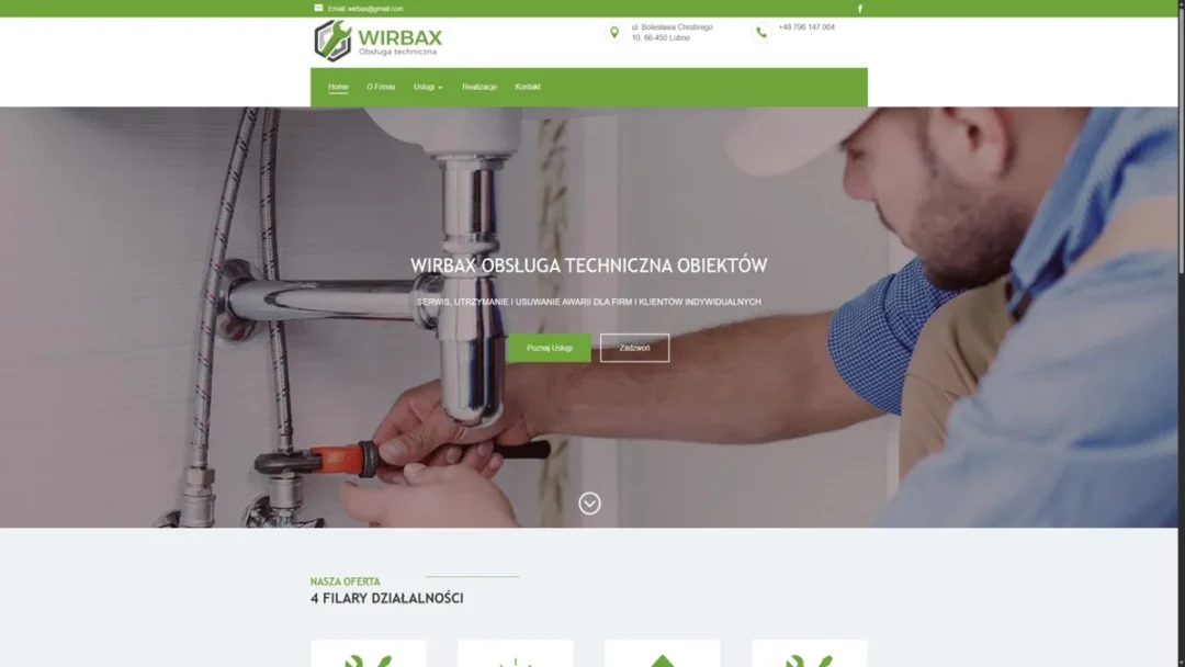 Podgląd strony Wirbax